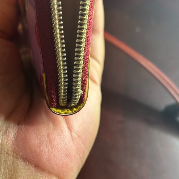 Dooney & Bourke | Patent Floral Wristlet Pink and Green - Picture 7 of 8